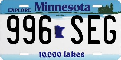 MN license plate 996SEG