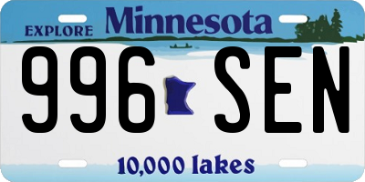 MN license plate 996SEN