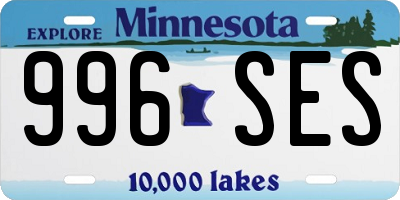 MN license plate 996SES