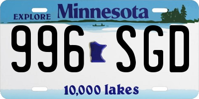 MN license plate 996SGD
