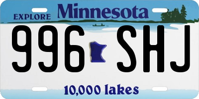 MN license plate 996SHJ