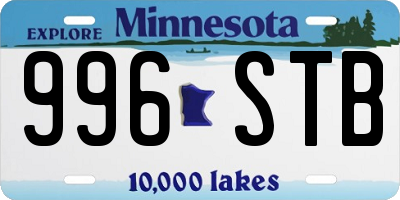 MN license plate 996STB