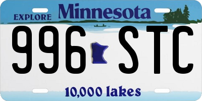 MN license plate 996STC