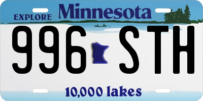 MN license plate 996STH