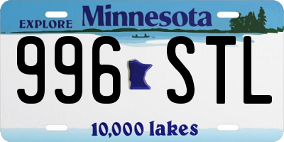 MN license plate 996STL