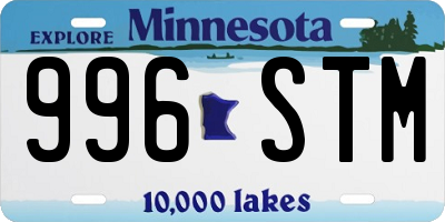 MN license plate 996STM