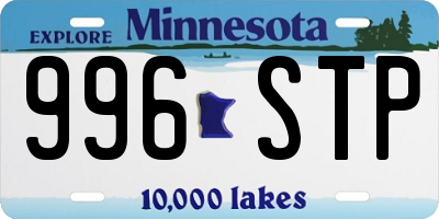 MN license plate 996STP