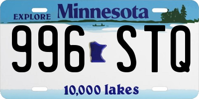 MN license plate 996STQ