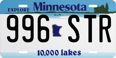 MN license plate 996STR