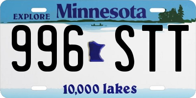 MN license plate 996STT