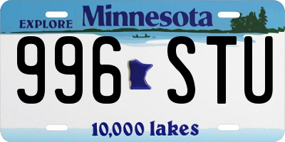 MN license plate 996STU
