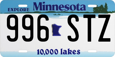 MN license plate 996STZ
