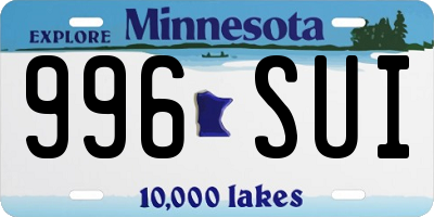 MN license plate 996SUI