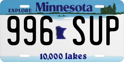 MN license plate 996SUP