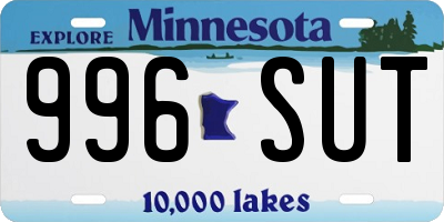 MN license plate 996SUT