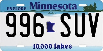 MN license plate 996SUV