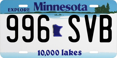 MN license plate 996SVB
