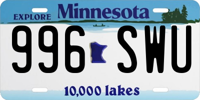 MN license plate 996SWU