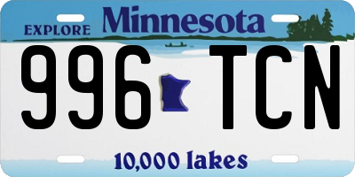 MN license plate 996TCN