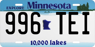MN license plate 996TEI