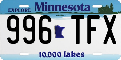 MN license plate 996TFX