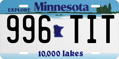 MN license plate 996TIT