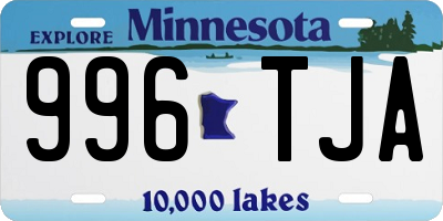 MN license plate 996TJA