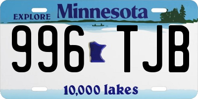 MN license plate 996TJB