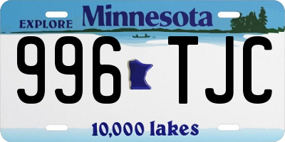 MN license plate 996TJC