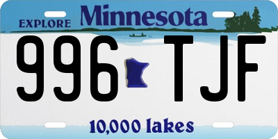 MN license plate 996TJF