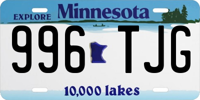 MN license plate 996TJG