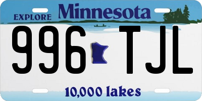 MN license plate 996TJL