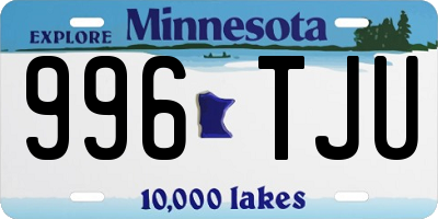 MN license plate 996TJU