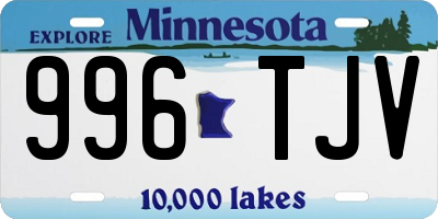 MN license plate 996TJV