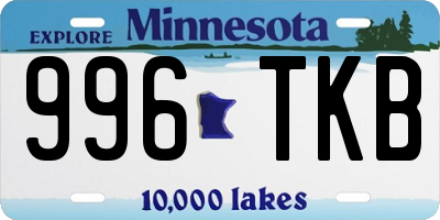 MN license plate 996TKB