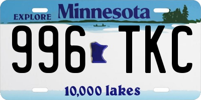 MN license plate 996TKC