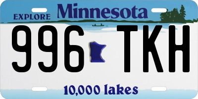 MN license plate 996TKH