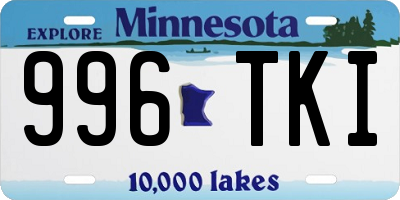 MN license plate 996TKI