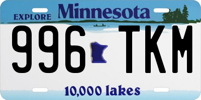 MN license plate 996TKM