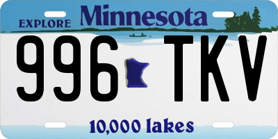 MN license plate 996TKV