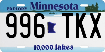 MN license plate 996TKX