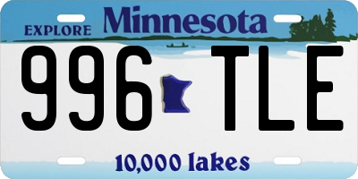 MN license plate 996TLE