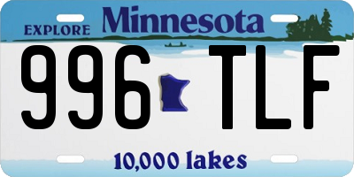 MN license plate 996TLF