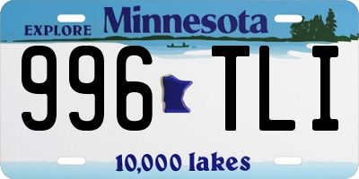 MN license plate 996TLI