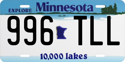 MN license plate 996TLL