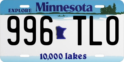 MN license plate 996TLO