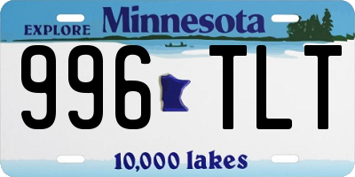 MN license plate 996TLT