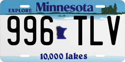 MN license plate 996TLV