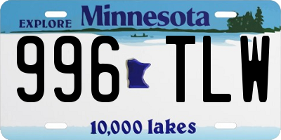 MN license plate 996TLW