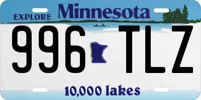 MN license plate 996TLZ